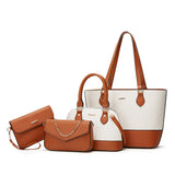 White with Brown