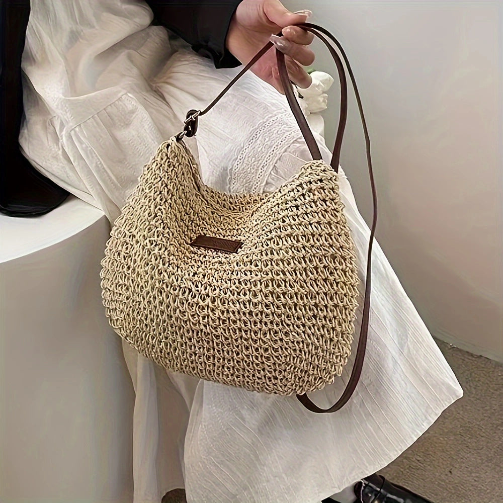 Bolso de paja hecho a mano
