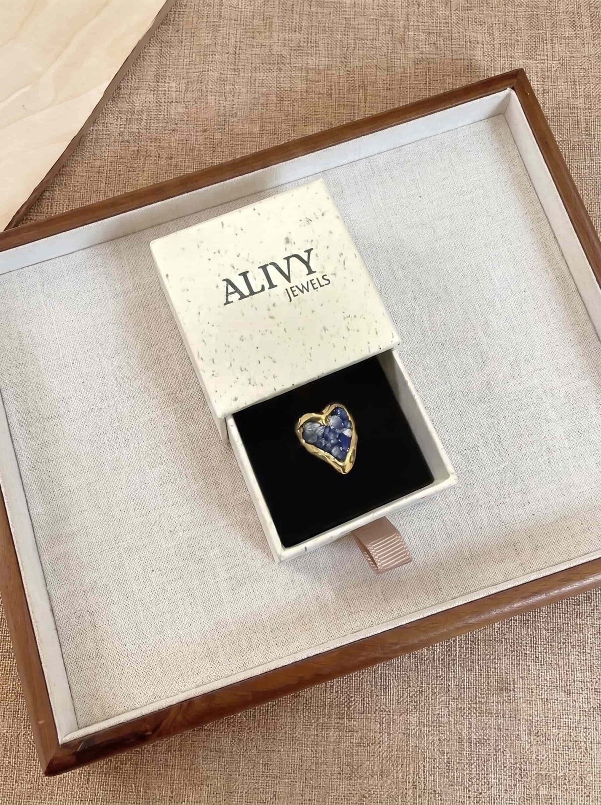 Anillo Corazón | Piedra natural única